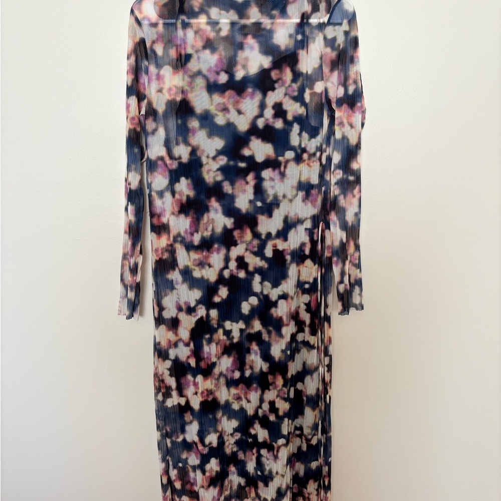 & Other Stories Blue Pink Long Sleeve Sheath Maxi Dress - new, never worn